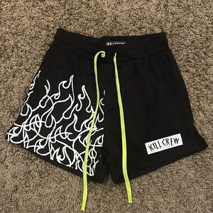 Kill Crew MUAY THAI FLAME SHORTS (MID THIGH CUT)